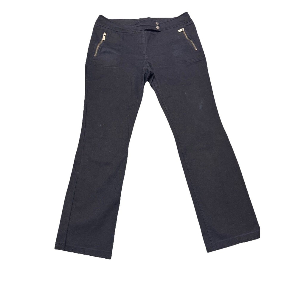 Vintage Michael Kors Black Straight Leg Denim Pants Women's 12 BNWOT Y2K